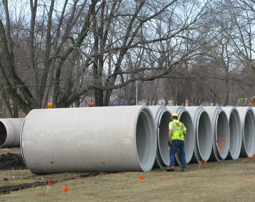 large water pipes