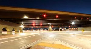 traffic signals at night